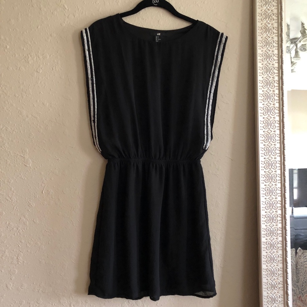 Black dress with silver detailing